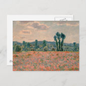 Poppy Field - Claude Monet Postkarte (Vorne/Hinten)