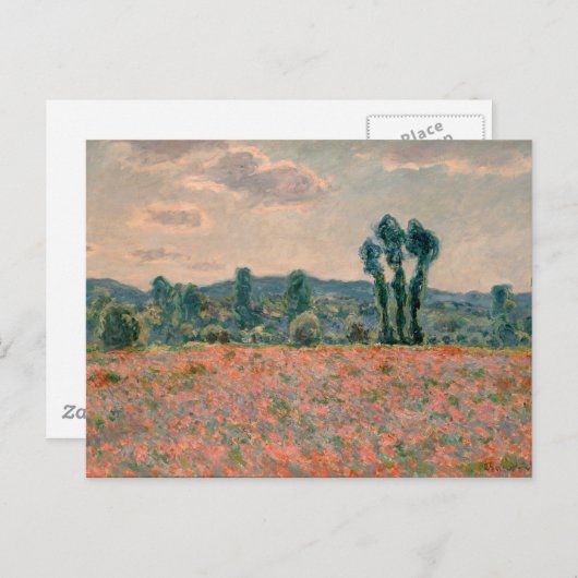 Poppy Field - Claude Monet Postkarte (Vorne/Hinten)
