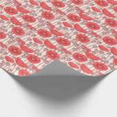 Poppy Field Dance: Nahtlose, florale Rhapsodie Geschenkpapier (Ecke)
