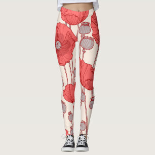 Poppy Field Dance: Nahtlose, florale Rhapsodie Leggings