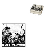 Poppy Field Fine Art Rubber Briefmarke, Letter Gummistempel (Stempel)