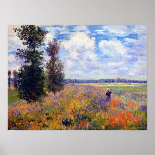 Poppy Field Gemälde von Claude Monet (1875) Poster