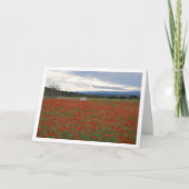 Poppy Field Mountain Landscape Card Karte (Vorderseite)