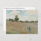 Poppy Field Near Argenteuil von Claude Monet Postkarte (Vorne/Hinten)