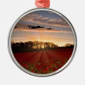 Poppy Field Pass Silbernes Ornament