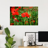 Poppy Field Poster Print (Heimbüro)