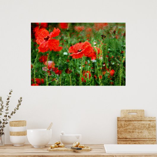 Poppy Field Poster Print (Küche)