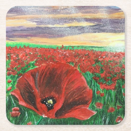 Poppy Field SF Untersetzer (Vorderseite)