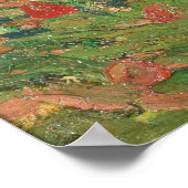 Poppy field Vincent Gogh Poster (Ecke)