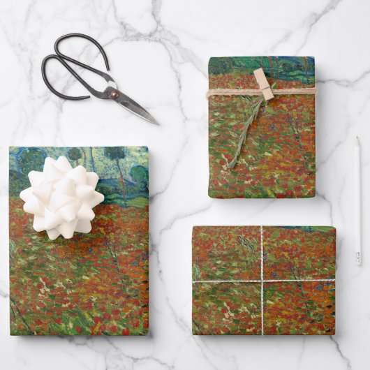 Poppy Field - Vincent van Gogh Geschenkpapier Set (Vorderseite)