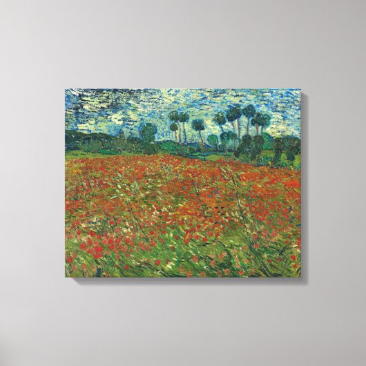 Poppy Field - Vincent van Gogh Leinwanddruck (Vorderseite)