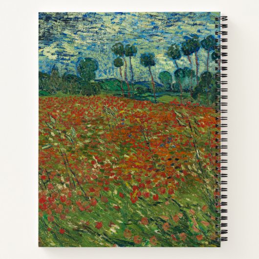 Poppy Field - Vincent van Gogh Notizblock (Rückseite)