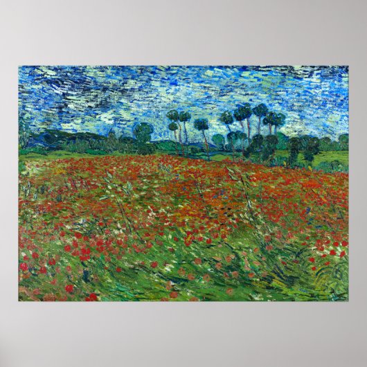 Poppy Field - Vincent van Gogh Poster (Vorne)