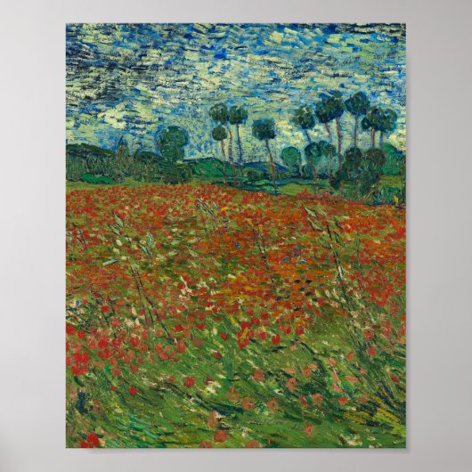 Poppy Field - Vincent van Gogh Poster (Vorne)