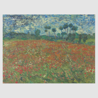 Poppy Field - Vincent van Gogh Seidenpapier
