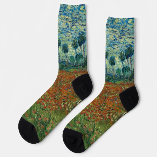 Poppy Field - Vincent van Gogh Socken (Linkes Detail)