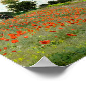 Poppy Field von Claude Monet Poster (Ecke)