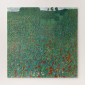 Poppy Field von Gustav Klimt, Vintager Jugendstil Puzzle (Horizontal)