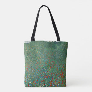 Poppy Field von Gustav Klimt, Vintager Jugendstil Tasche
