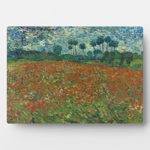 Poppy field von Vincent van Gogh Fine Art Fotoplatte