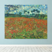 Poppy field von Vincent van Gogh Fine Art Leinwanddruck (Insitu (Holzboden))