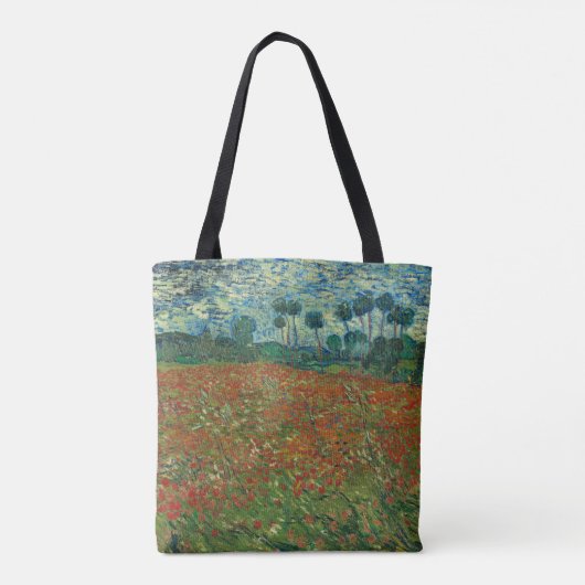 Poppy field von Vincent van Gogh Fine Art Tasche (Rückseite)
