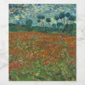 Poppy field von Vincent van Gogh Fine Art Weinetikett (Einzelnes Label)