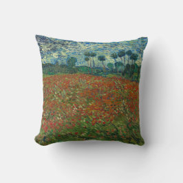 Poppy Field von Vincent Van Gogh Kissen