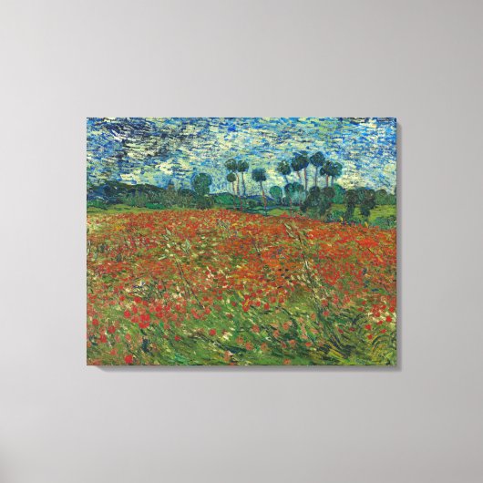 Poppy Field von Vincent Van Gogh Leinwanddruck (Vorderseite)
