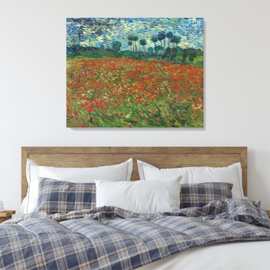 Poppy Field von Vincent Van Gogh Leinwanddruck (Insitu (Schlafzimmer))
