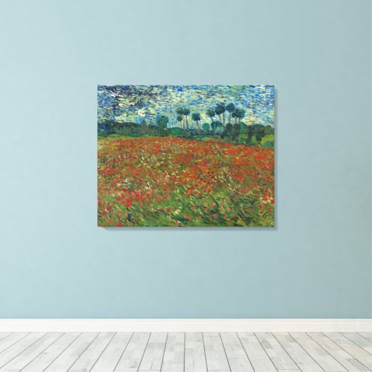 Poppy Field von Vincent Van Gogh Leinwanddruck (Insitu (Holzboden))