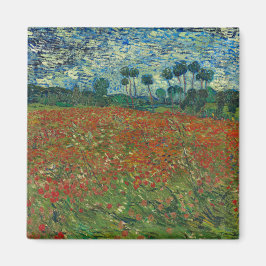 Poppy Field von Vincent Van Gogh Magnet