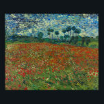 Poppy Field von Vincent Van Gogh Poster<br><div class="desc">Poppy Field von Vincent Van Gogh, Öl auf der Leinwand 1890, ist ein Landschaftsbild von riesigen Feldern von brillanten roten Mohn-Blume, die sich bis zu den entfernten Baumreihen und sanften Hügeln. Besetzt, wirbelnd, dick und kräftig aufgetragene Pinselstriche kontrastierender und ergänzender Farben führen das Auge des Betrachters unablässig um die Komposition...</div>