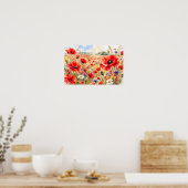 Poppy Field - Watercolour Poppy Poster (Küche)