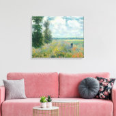 Poppy Fields bei Argenteuil von Claude Monet Leinwanddruck (Insitu (Wohnzimmer))