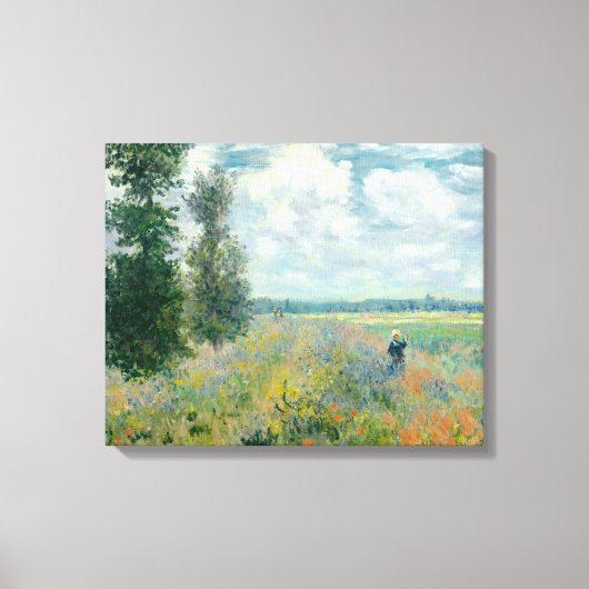 Poppy Fields bei Argenteuil von Claude Monet Leinwanddruck (Vorderseite)