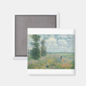 Poppy Fields bei Argenteuil von Claude Monet Magnet (Vorderseite/Rückseite)