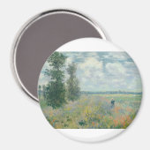 Poppy Fields bei Argenteuil von Claude Monet Magnet (Vorderseite/Rückseite)
