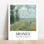 Poppy Fields bei Argenteuil von Claude Monet Poster