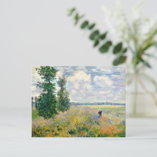 Poppy Fields bei Argenteuil von Claude Monet Postkarte (Stehend Vorderseite)
