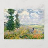 Poppy Fields bei Argenteuil von Claude Monet Postkarte (Vorderseite)