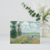 Poppy Fields bei Argenteuil von Claude Monet Postkarte (Stehend Vorderseite)
