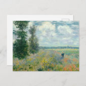 Poppy Fields bei Argenteuil von Claude Monet Postkarte (Vorne/Hinten)