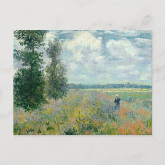 Poppy Fields bei Argenteuil von Claude Monet Postkarte (Vorderseite)