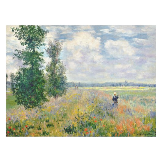 Poppy Fields bei Argenteuil von Claude Monet Tischdecke (Vorderseite (Horizontal))