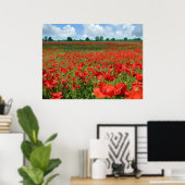 Poppy Fields Canvas Print Poster (Heimbüro)