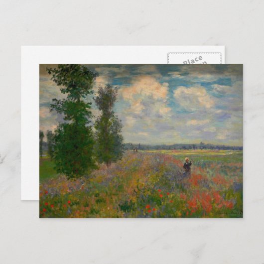 Poppy Fields Claude Monet Fine Art Postkarte (Vorne/Hinten)