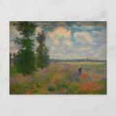 Poppy Fields Claude Monet Fine Art Postkarte (Vorderseite)