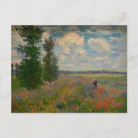 Poppy Fields Claude Monet Fine Art Postkarte (Vorderseite)