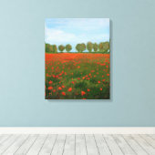 Poppy Fields Giclee Leinwanddruck (Insitu (Holzboden))